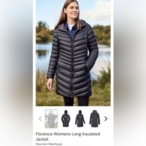 Mountain Warehouse Women's Black Puffer Jacket Long Insulated